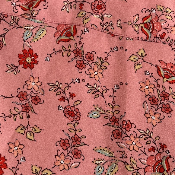 Sanctuary Faux Wrap Pink Floral Spring Summer Top, M - Picture 7 of 11